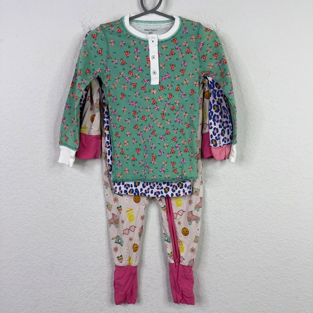 Roller Rabbit Little Sleepies Emerson Friends 3PC Sleepwear Bundle 12-18M Bamboo